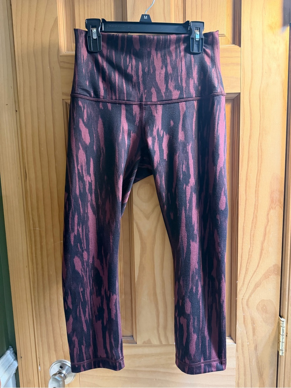 lululemon athletica Burgundy and Black Printed Leggings